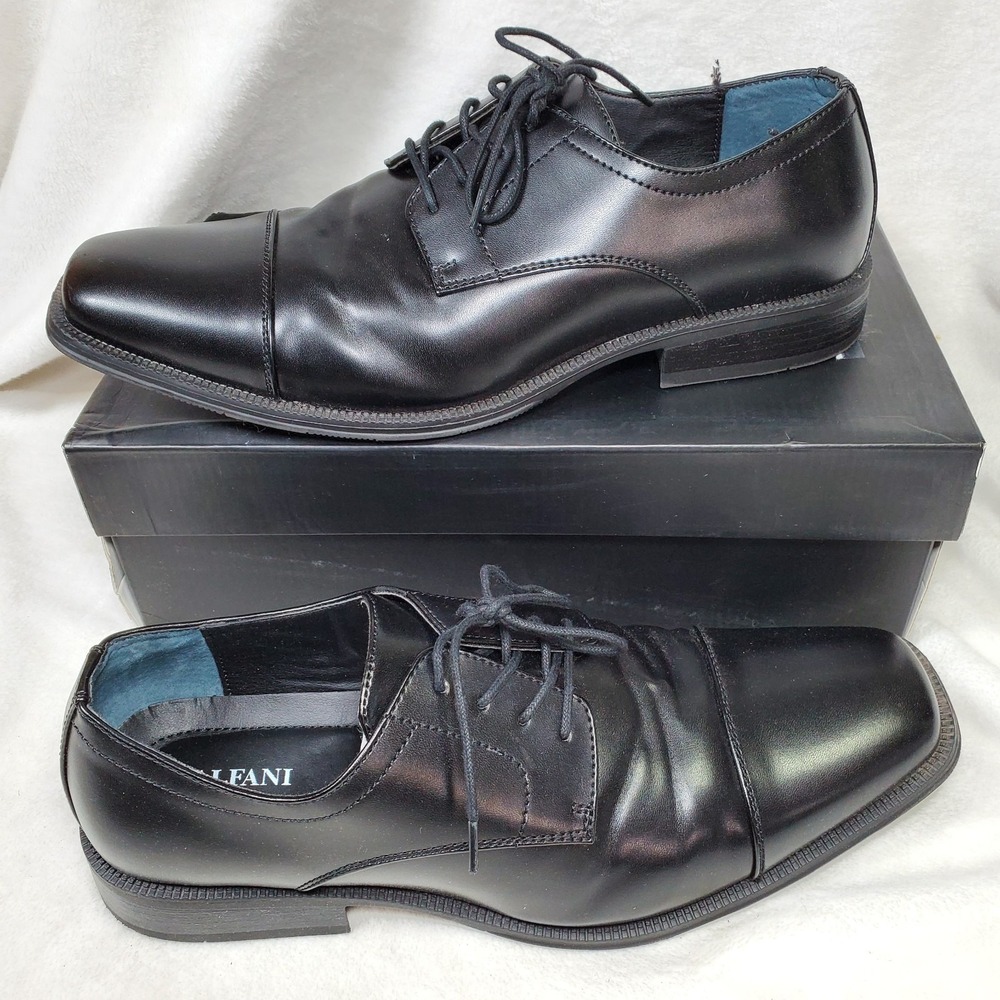 Alfani Toe Lace-Up Black Oxford Dress Shoes Size Men's Size 13 M Cap Toe EUC